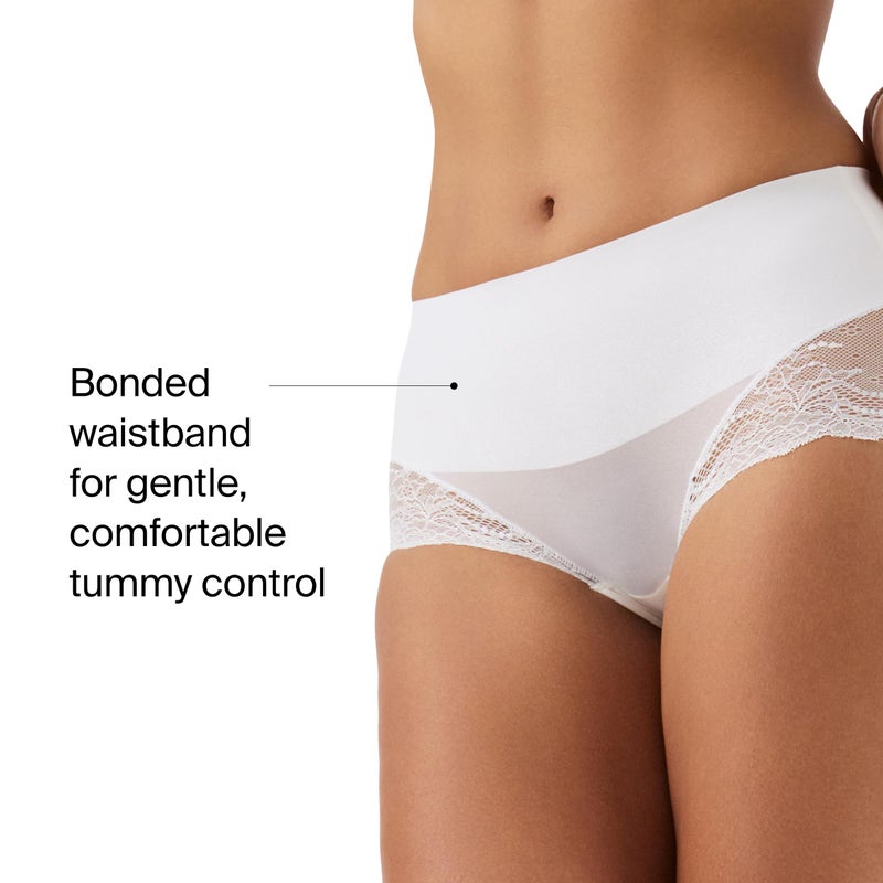 SPANX SPANXsmooth Undie-tectable Lace Hi-Hipster - For Core Control - Comfortable Lace Shapewear Underwear - No Visible Panty Lines - Powder - Medium - Image 4